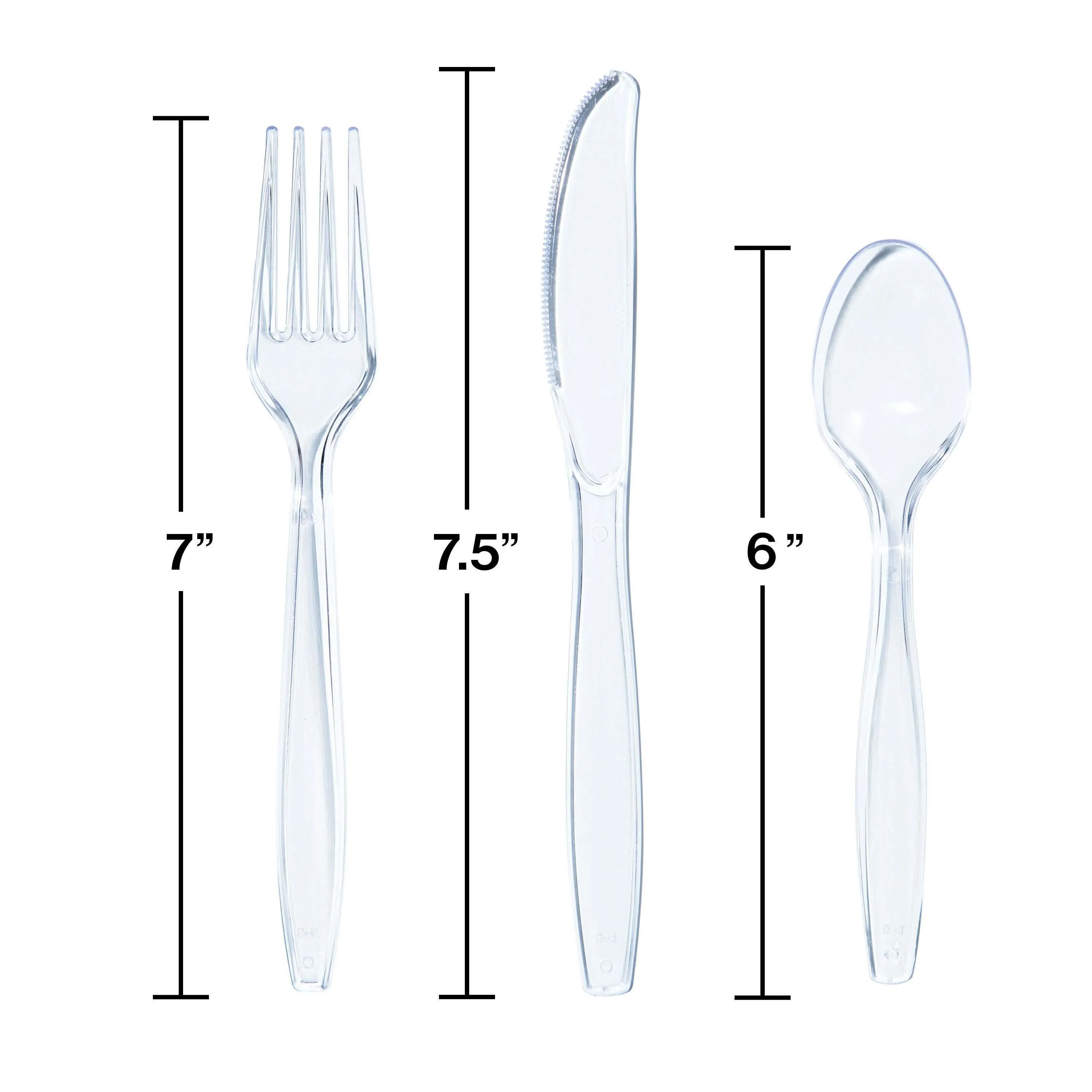 Bulk Clear Assorted Cutlery (288 per Case)