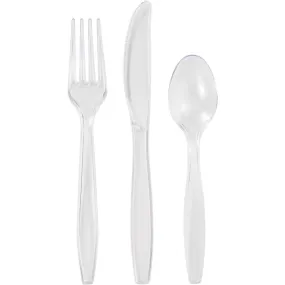 Bulk Clear Assorted Cutlery (288 per Case)