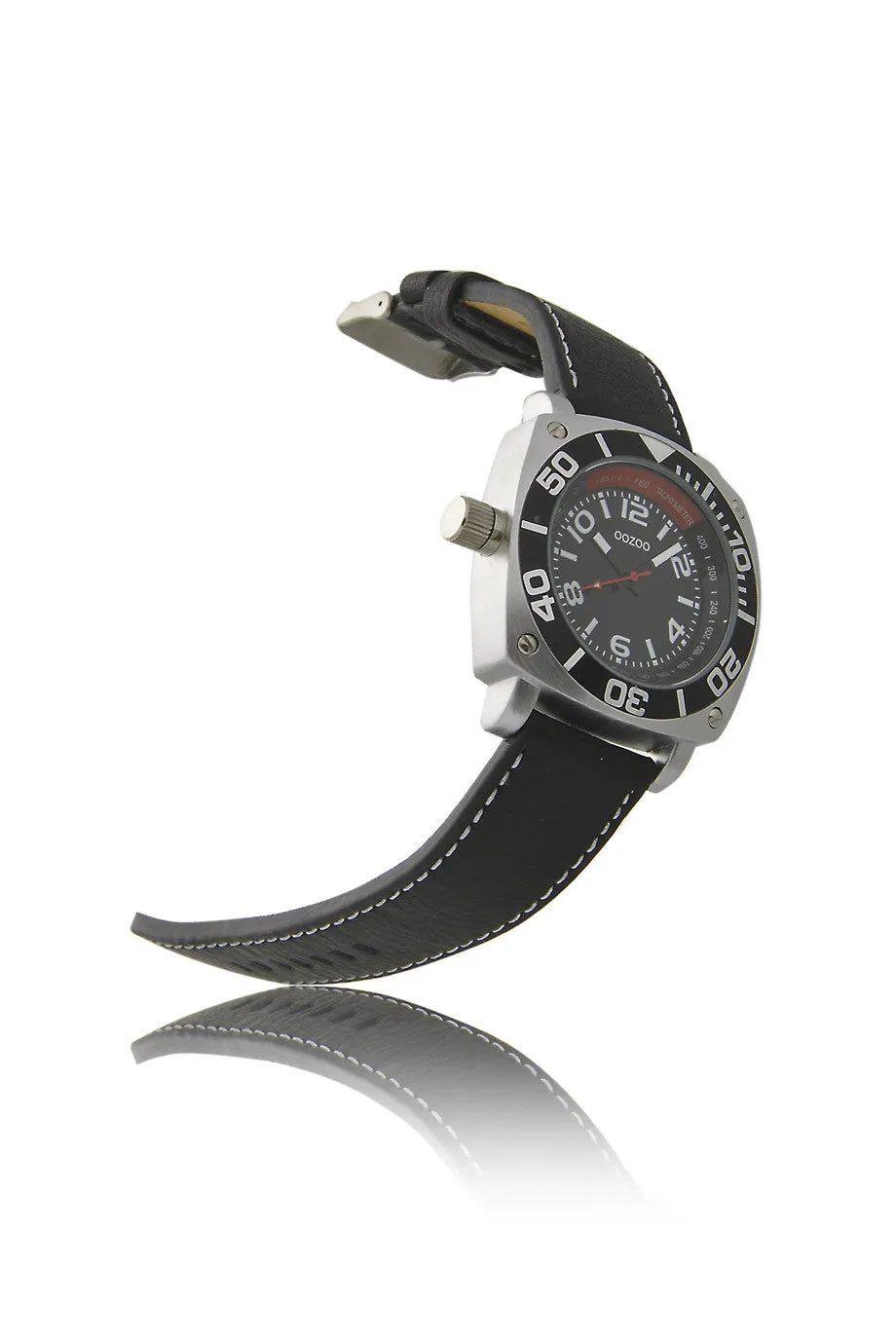 C2281 Black Leather Watch