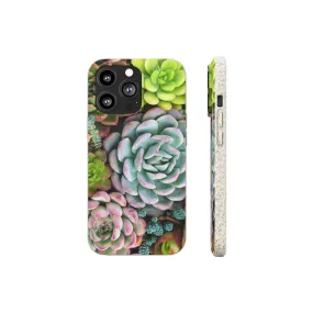 Cactus Eco Phone Case, Succulent iPhone 13 12 11 Pro Biodegradable Mini Plant Samsung Galaxy S20 S21 S22 Eco Friendly