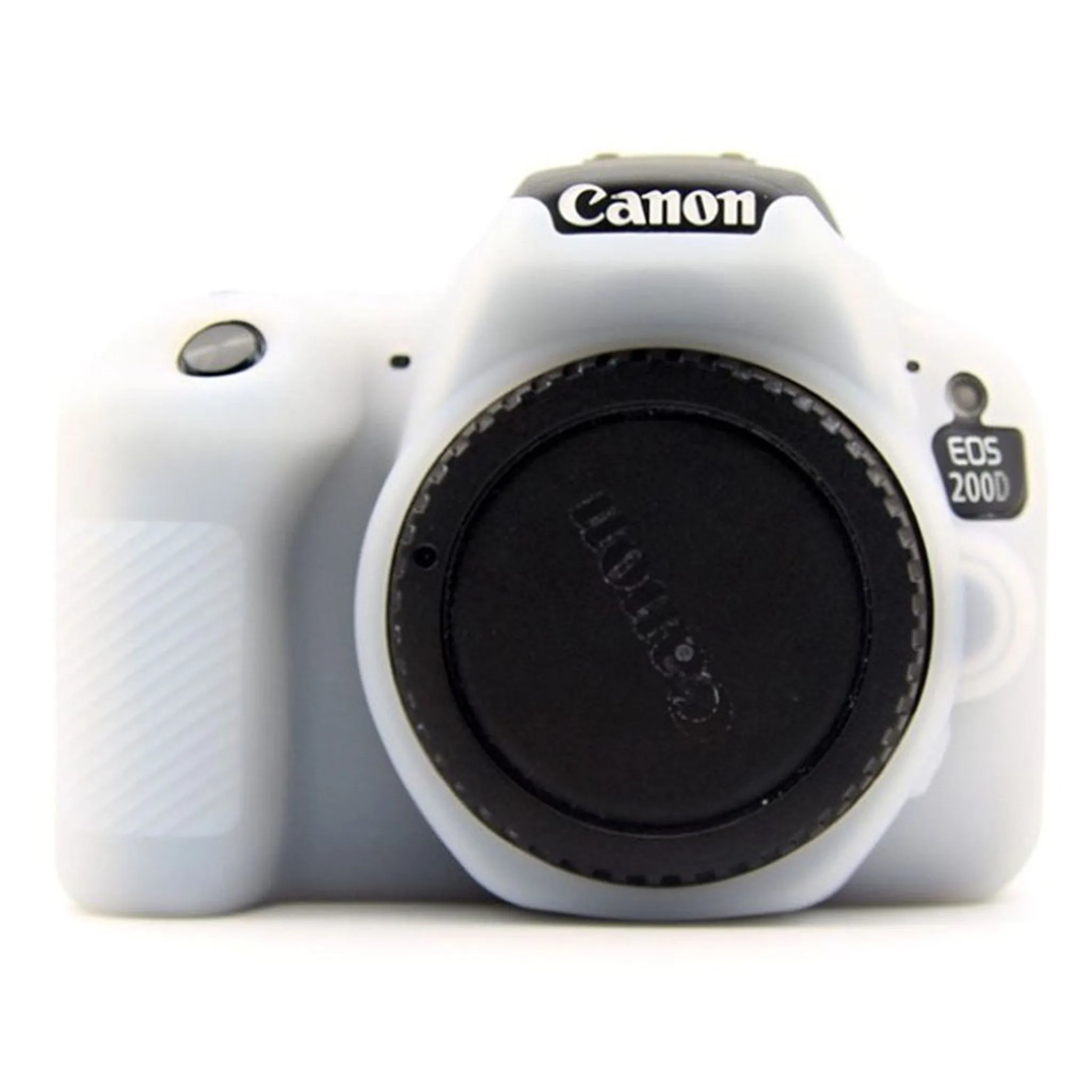 Canon EOS 200D soft silicone protective case - White