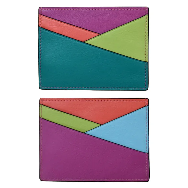 Card Holder Asymmetric Paradise Multi Leather RFID Blocking 7173