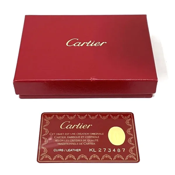 Cartier Enamel Leather Happy Birthday Card Case