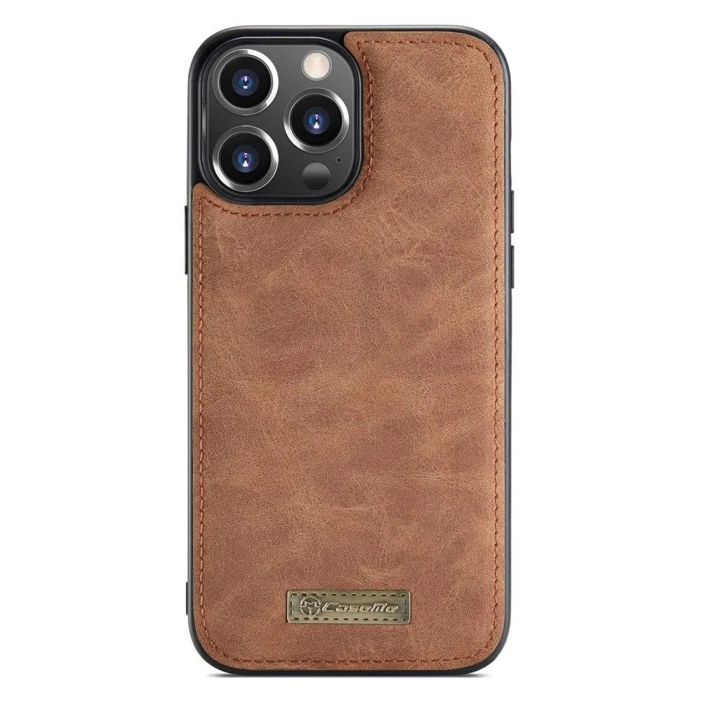 CaseMe iPhone 13 Pro Max Retro Wallet - Brown