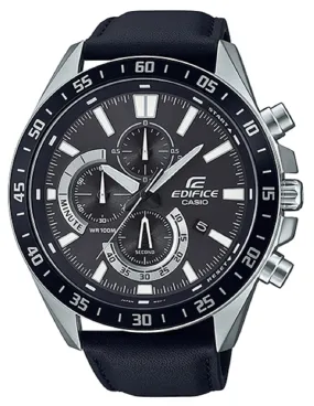 Casio Edifice EFV-620L-1A Chronograph Leather Strap Watch For Men