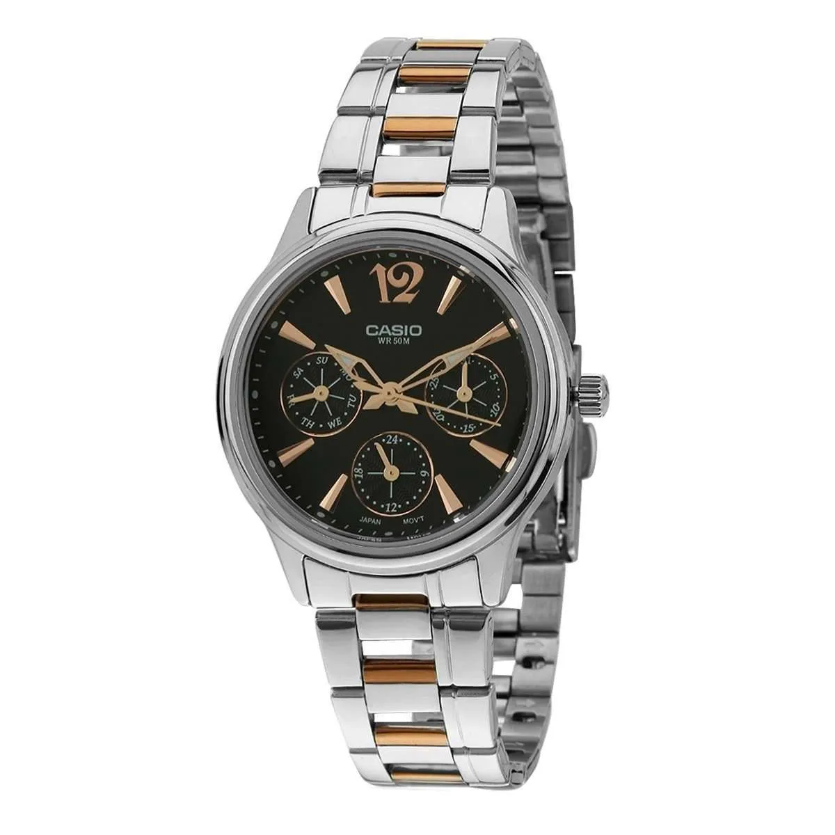 Casio LTP-2085RG-1A Two- Toned Stainless Steel Watch for Women