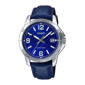 Casio MTP-V004L-2B Blue Leather Watch for Men