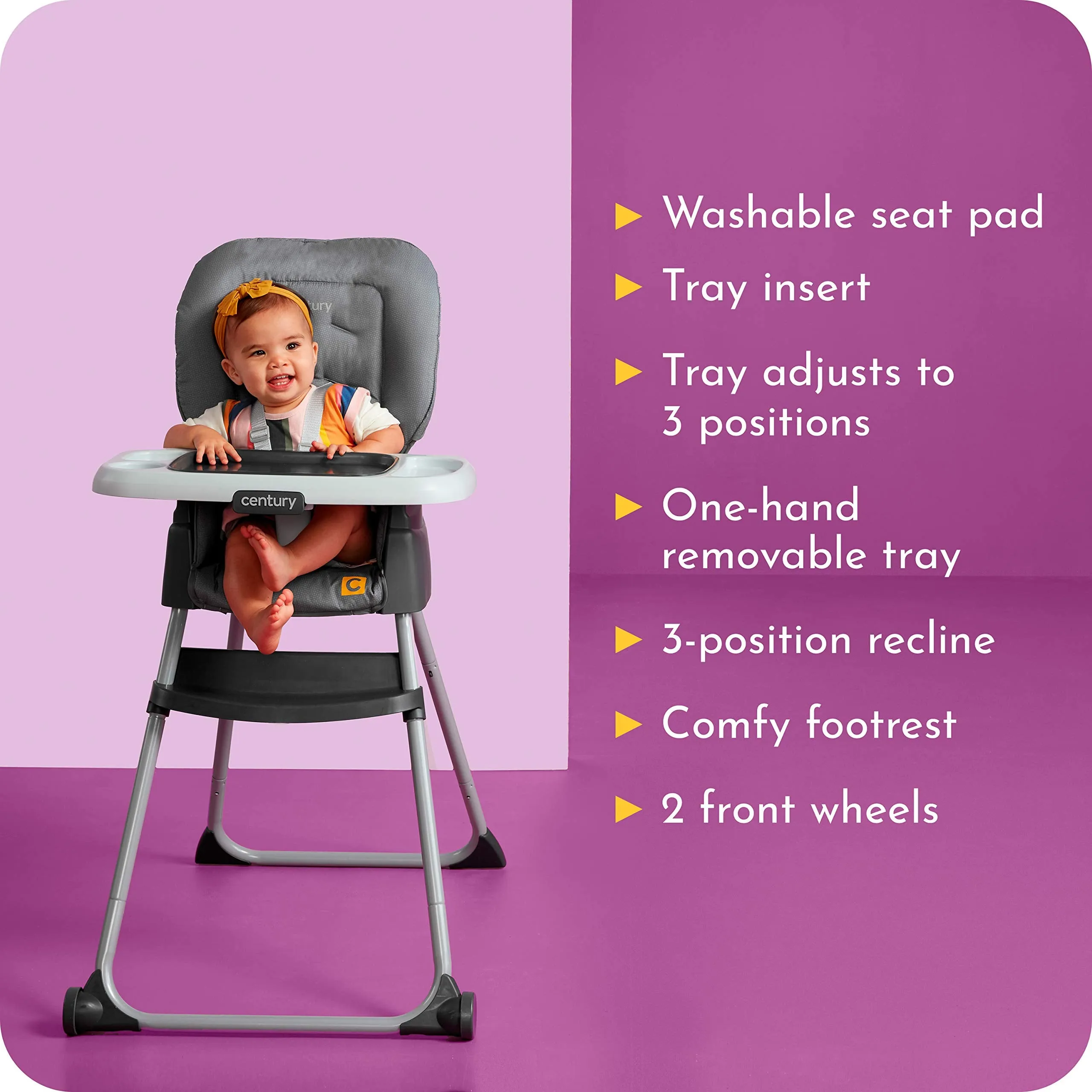 Century Dine On 4 in 1 High Chair with Adjustable Tray Metro