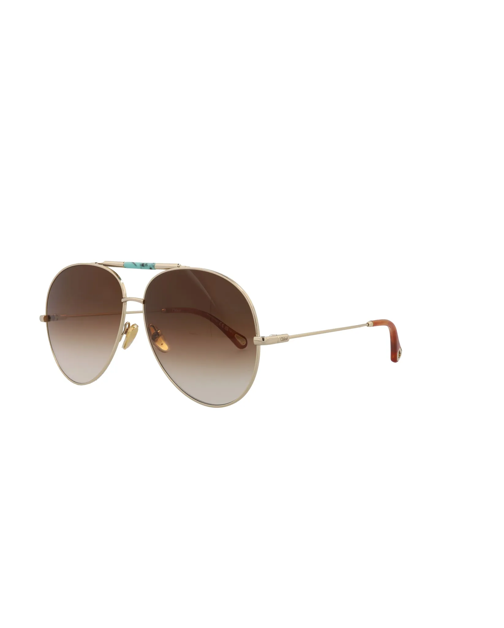 Chloe Aviator-Frame Metal Sunglasses, Style #  CH0113S-30012496002