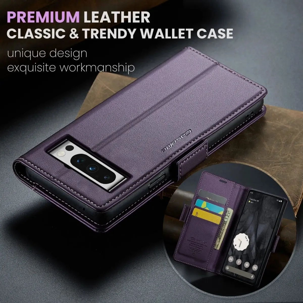 Cicuta Leather Wallet Case for Google Pixel Series