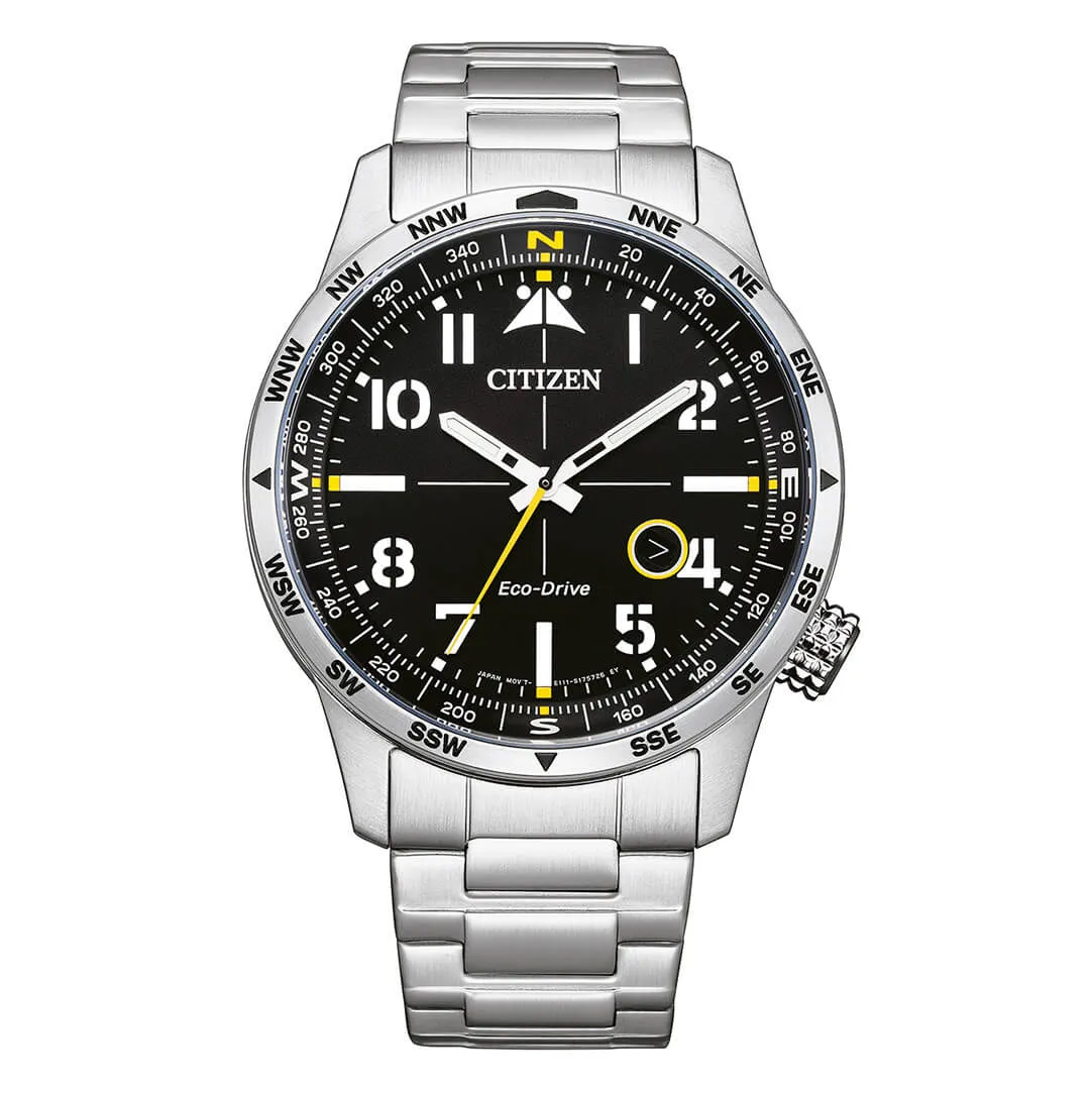 Citizen Men's Watch Eco-Drive Aviator Black BM7550-87E