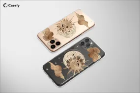 Clear Celestial Phone Case Moon and Sun Stars Mystical Cover