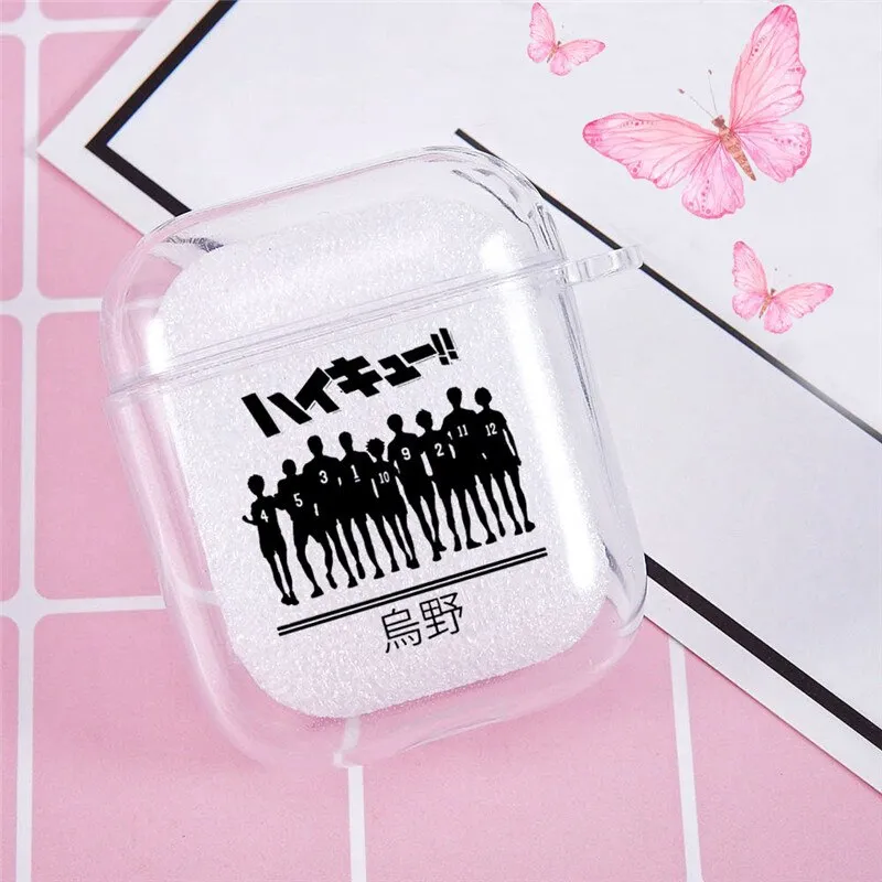 Clear Printed Airpod 1/2/3/Pro/Pro 2nd Gen Case Haikyuu (Variants Available)