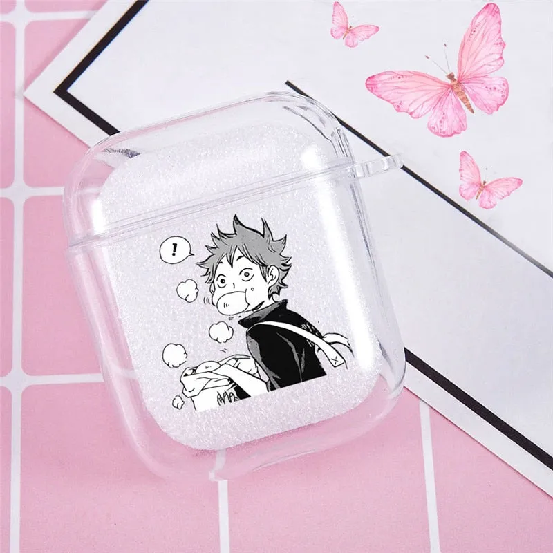 Clear Printed Airpod 1/2/3/Pro/Pro 2nd Gen Case Haikyuu (Variants Available)