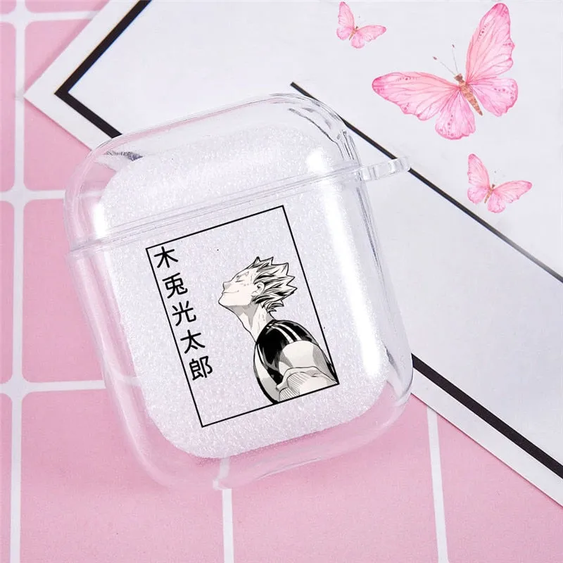 Clear Printed Airpod 1/2/3/Pro/Pro 2nd Gen Case Haikyuu (Variants Available)