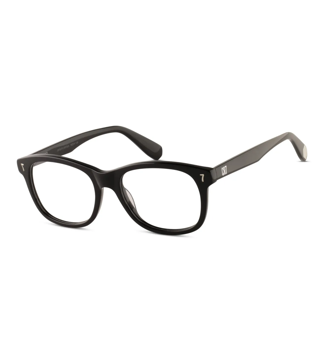 CR7 Unisex Black glossy Round Optical Frame