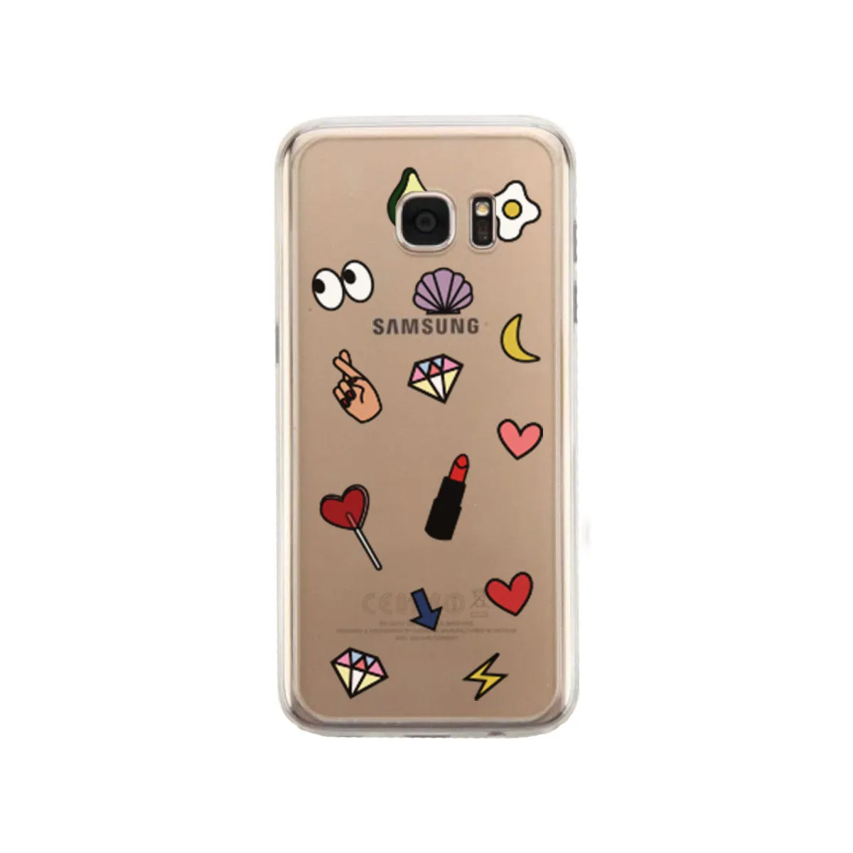 Cute Emoji Pattern Phone Case Cute Clear Phonecase