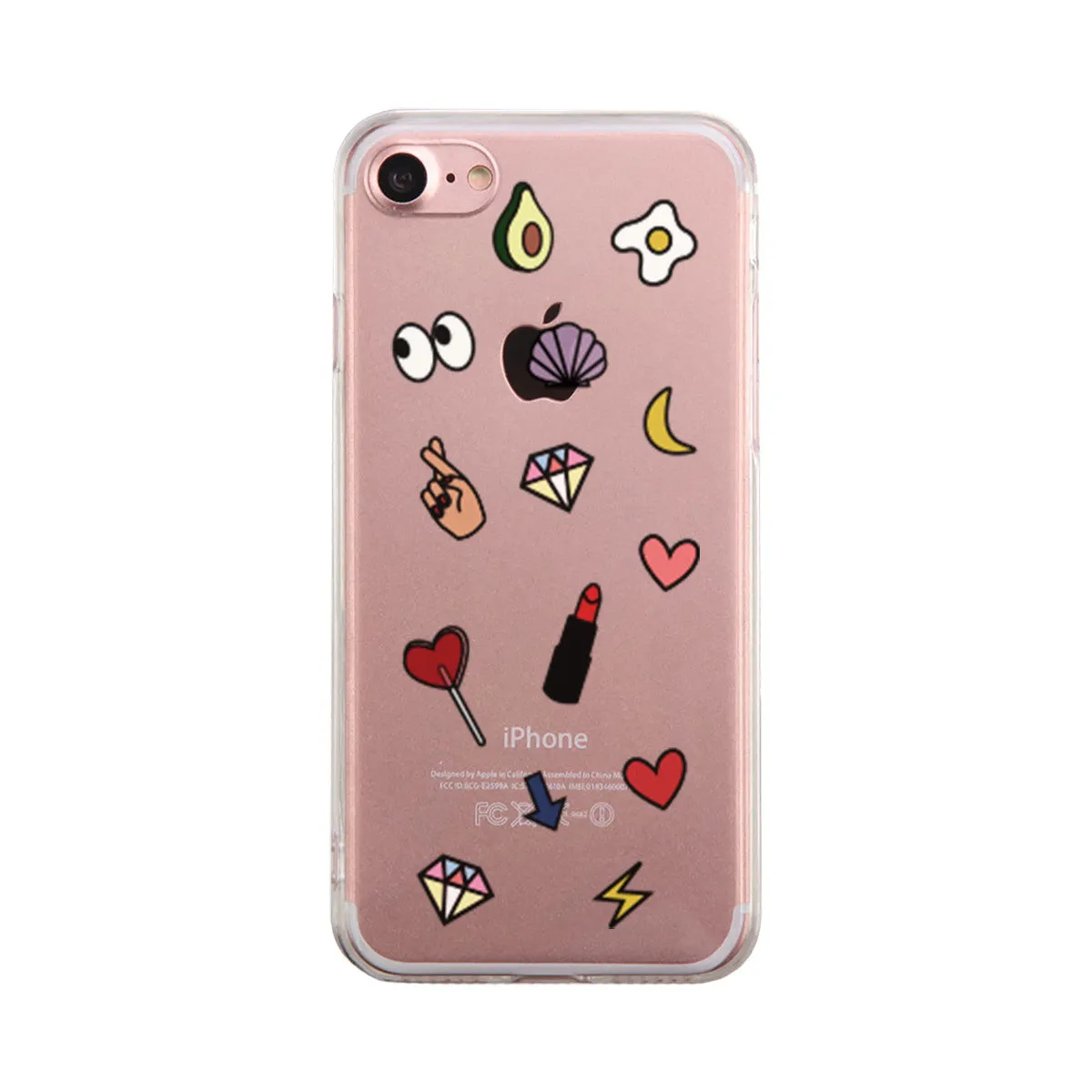 Cute Emoji Pattern Phone Case Cute Clear Phonecase