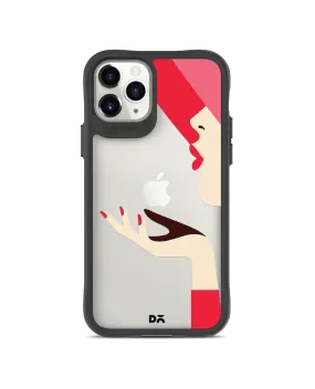 DailyObjects Flying Kiss Black Hybrid Clear Case Cover For iPhone 11 Pro