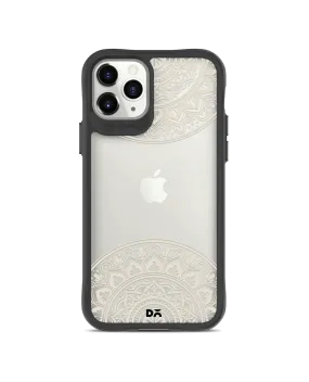 DailyObjects Off White Mandala Black Hybrid Clear Case Cover For iPhone 11 Pro