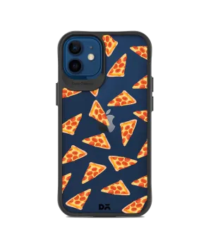 DailyObjects Pizza Slice Icon Black Hybrid Clear Case Cover For iPhone 12 Mini