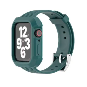 Dark Green TPU Apple Watch Strap   Case 墨綠塑膠 Apple 錶帶   保護殼 KCWATCH1199