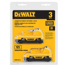 DeWALT DCB124-2 12V MAX XTREME High Capacity Lithium Battery Packs - 2 Pack