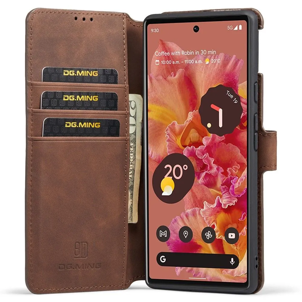 DG.MING Google Pixel 6 Retro Case - Coffee