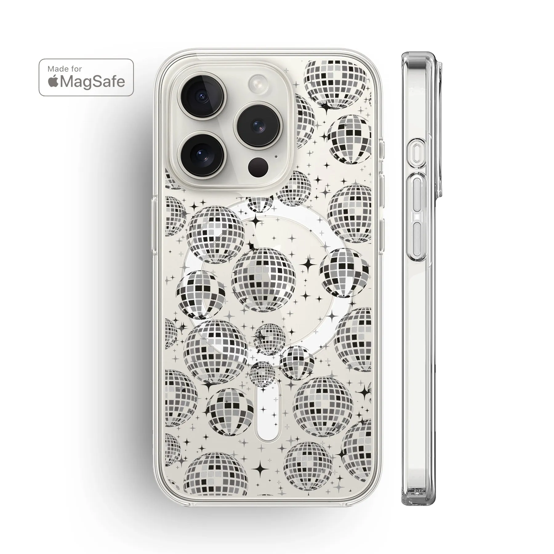 Disco Ball Clear MagSafe iPhone Case