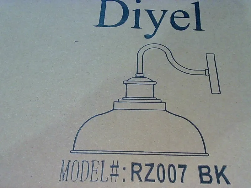 DIYEL Black Wall-Mounted Industrial Lamp