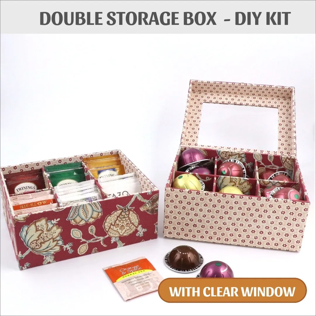 Double Storage box with clear window DIY kit, cartonnage kit 220, members-only