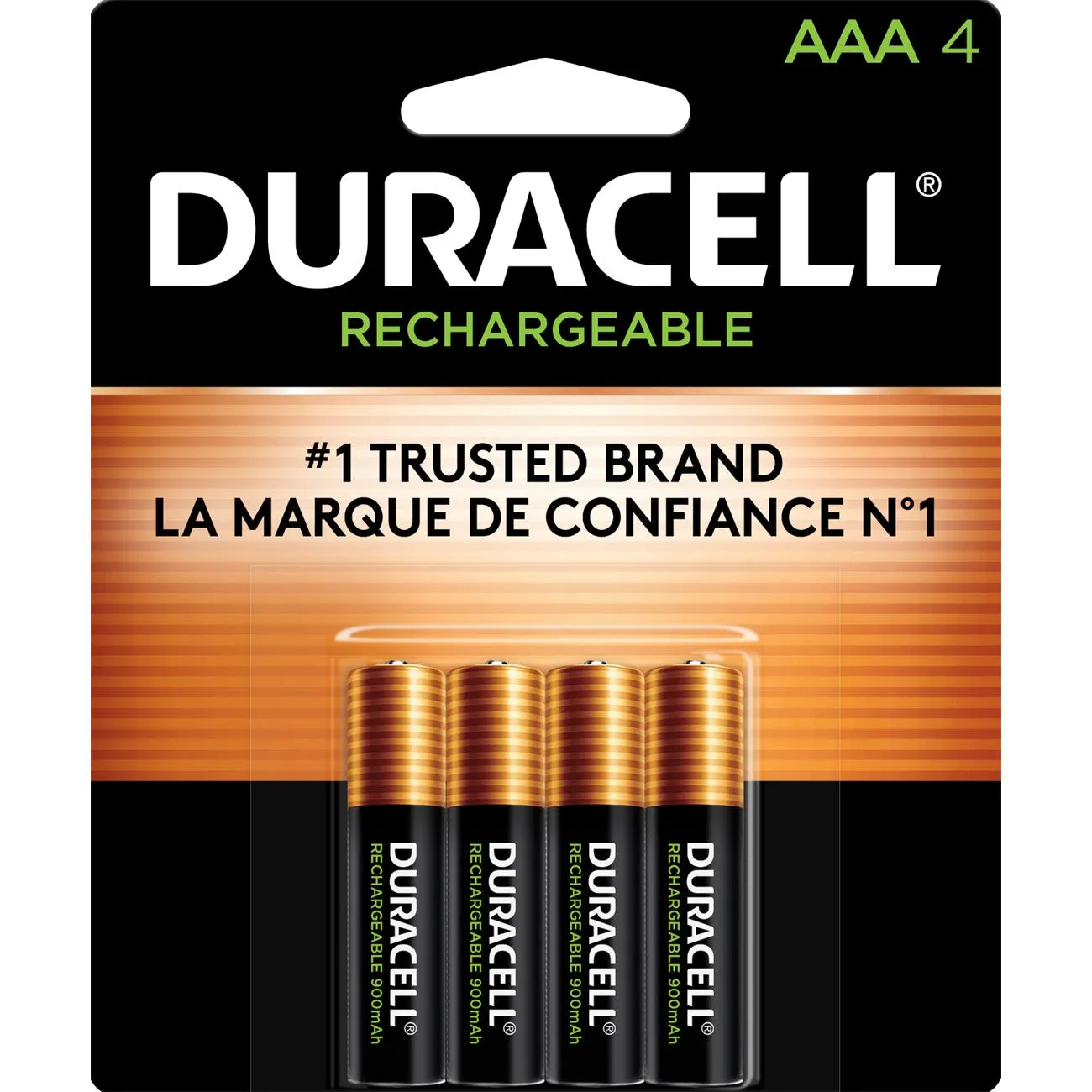 DX2400B4N Duracell NIMH RECHARGEABLE Batteries,AAA,4 Pack