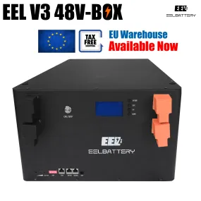 EEL 48V 16S V3 DIY 230Ah Battery Server Rack Box Kits with Bluetooth BMS 4A Active Balance Energy Storage Stackable EU Shipping