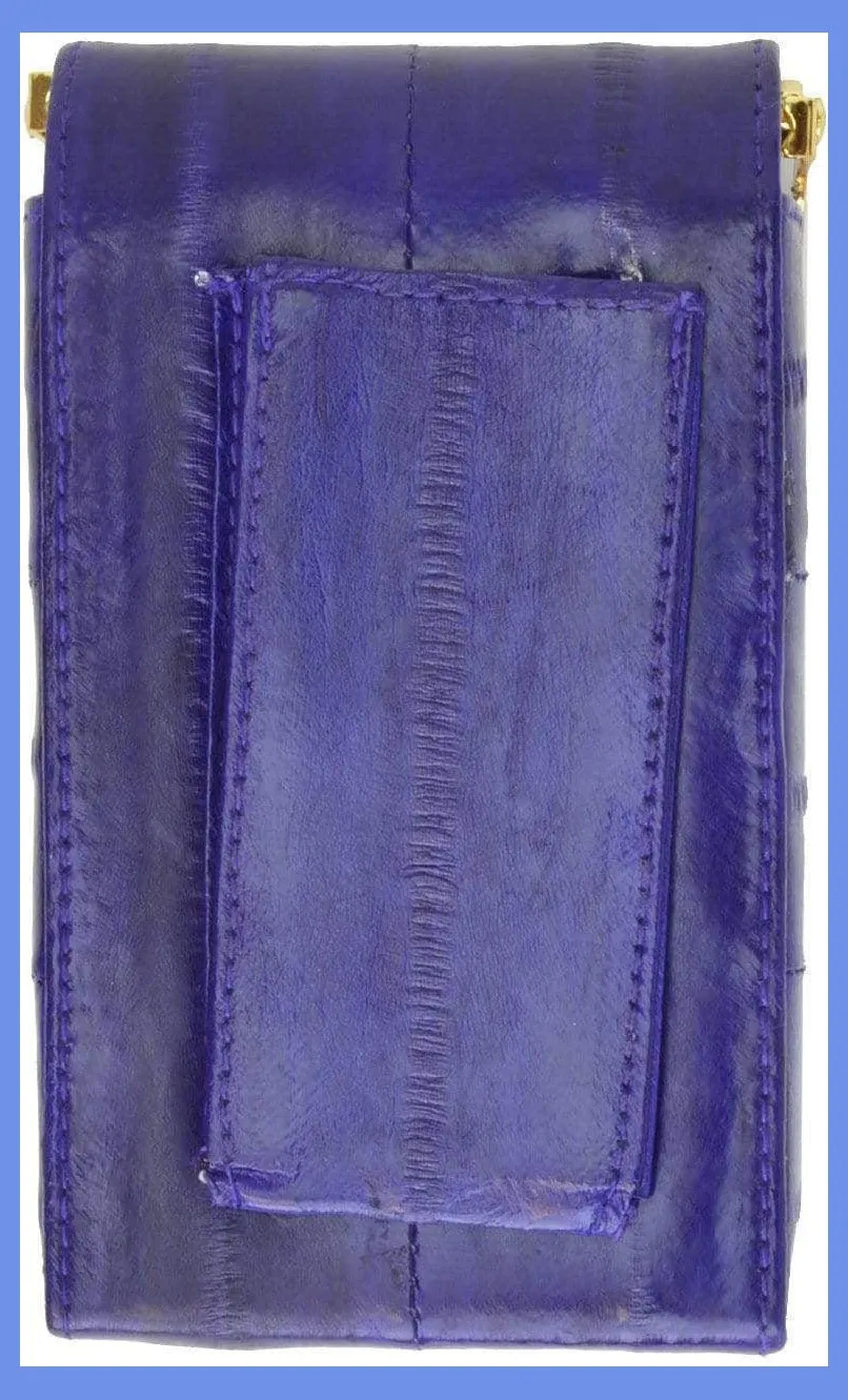 Eel Skin Genuine Leather Sliding Cigarette Case Wallet E 131