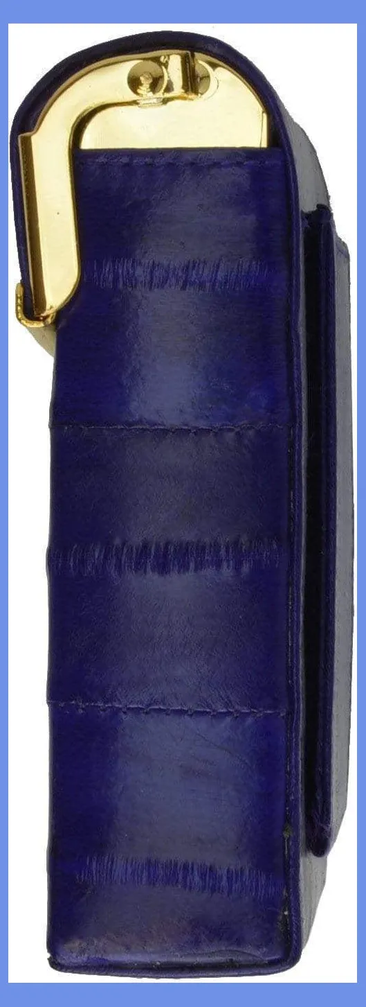 Eel Skin Genuine Leather Sliding Cigarette Case Wallet E 131