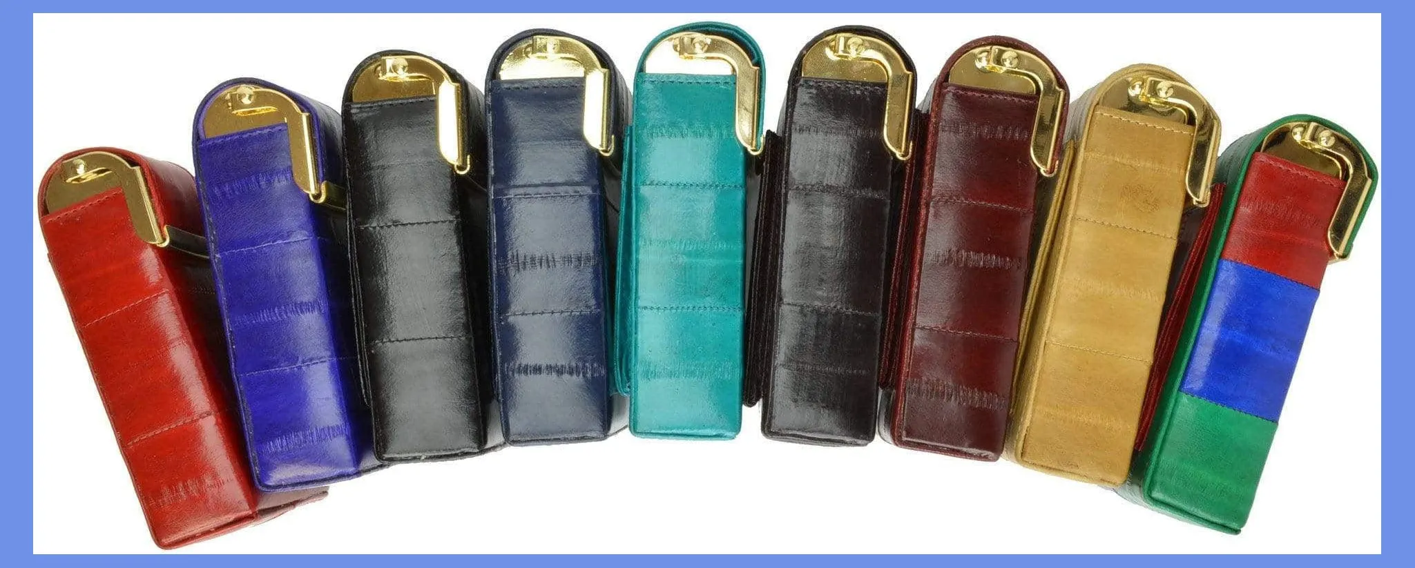 Eel Skin Genuine Leather Sliding Cigarette Case Wallet E 131