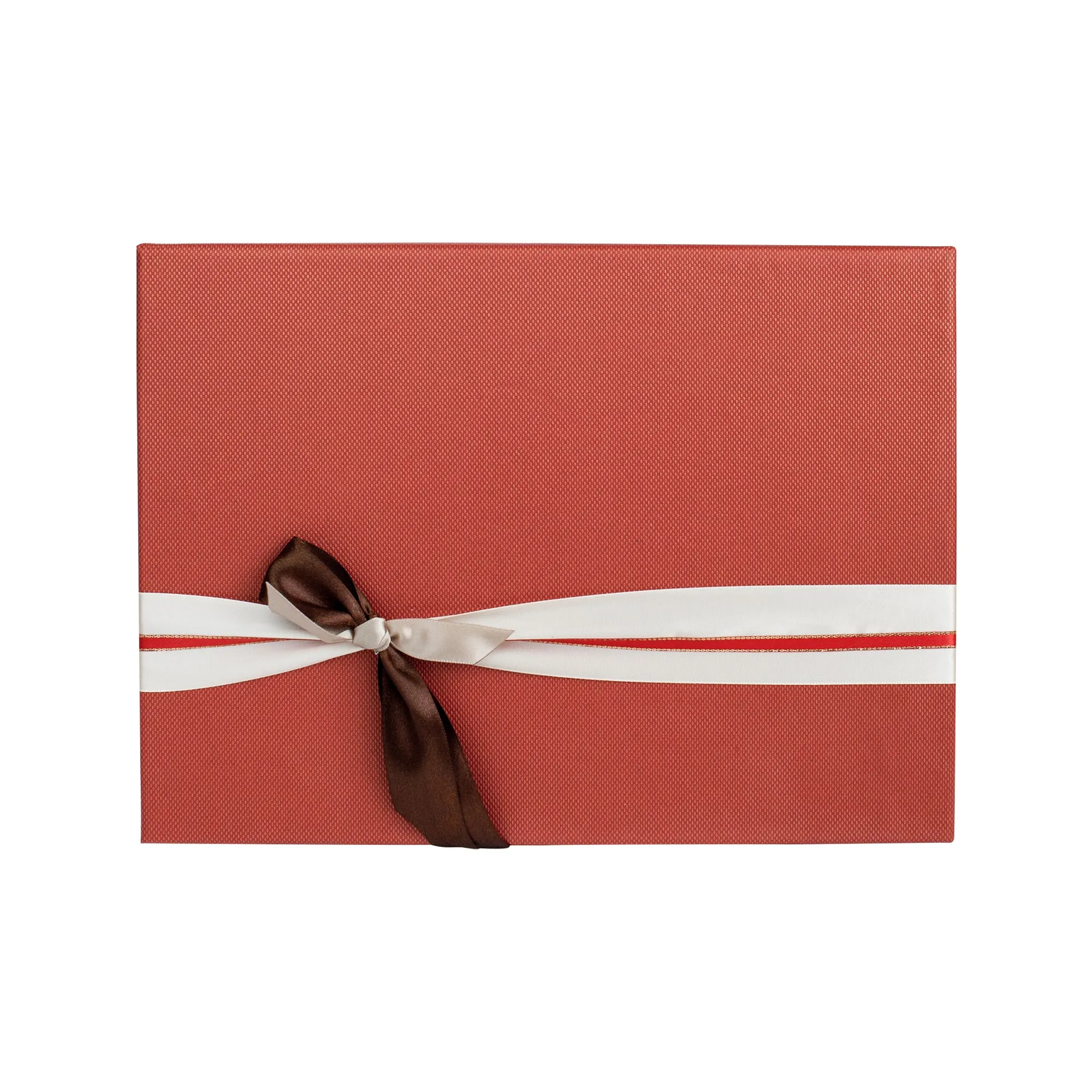 Elegant Textured Red Gift Box - Single (Sizes Available)