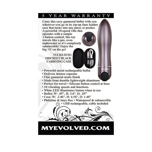 Evolved - Travel Gasm Bullet Vibrator (Grey)