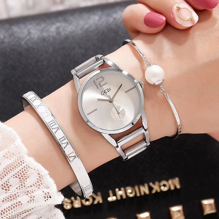 Fashion 3 Pcs Set Bracelet Women's Watch