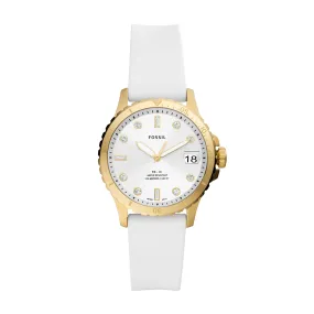 FB-01 Three-Hand Date White Silicone Watch