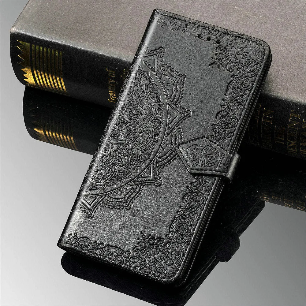 Flip Case Luxury Leather 3D Mandala Wallet For OPPO