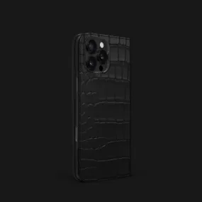 Folio Case Edition Black For iPhone 16 Pro In Alligator