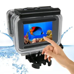 For GoPro  NEW HERO /HERO6  /5 Touch Screen 45m Waterproof Housing Protective Case with Buckle Basic Mount & Screw, No Need to Remove Lens