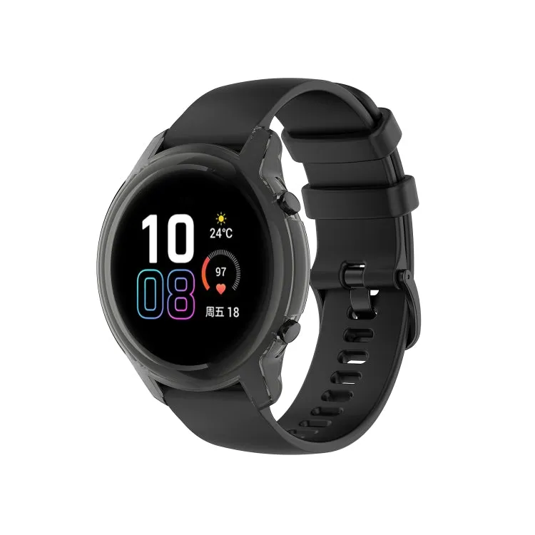 For Huawei Honor Magic watch2 42mm TPU Wrapped Empty Half Case Watch Case(Transparent Black)