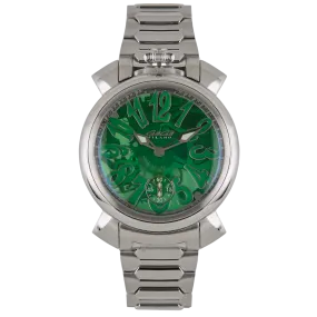 GaGà Milano Watch Manuale Forty-Four 44mm Skeleton Steel Green