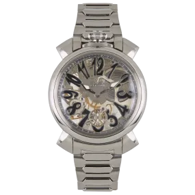 GaGà Milano Watch Manuale Forty-Four 44mm Skeleton Steel