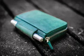 Galen Leather EDC Wallet in Crazy Horse Forest Green