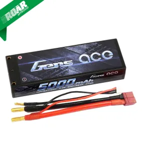 Gens Ace 5000mAh 2S1P 7.4V 50C LiPo 4.0mm Bullets Hard Case 138x47x25mm