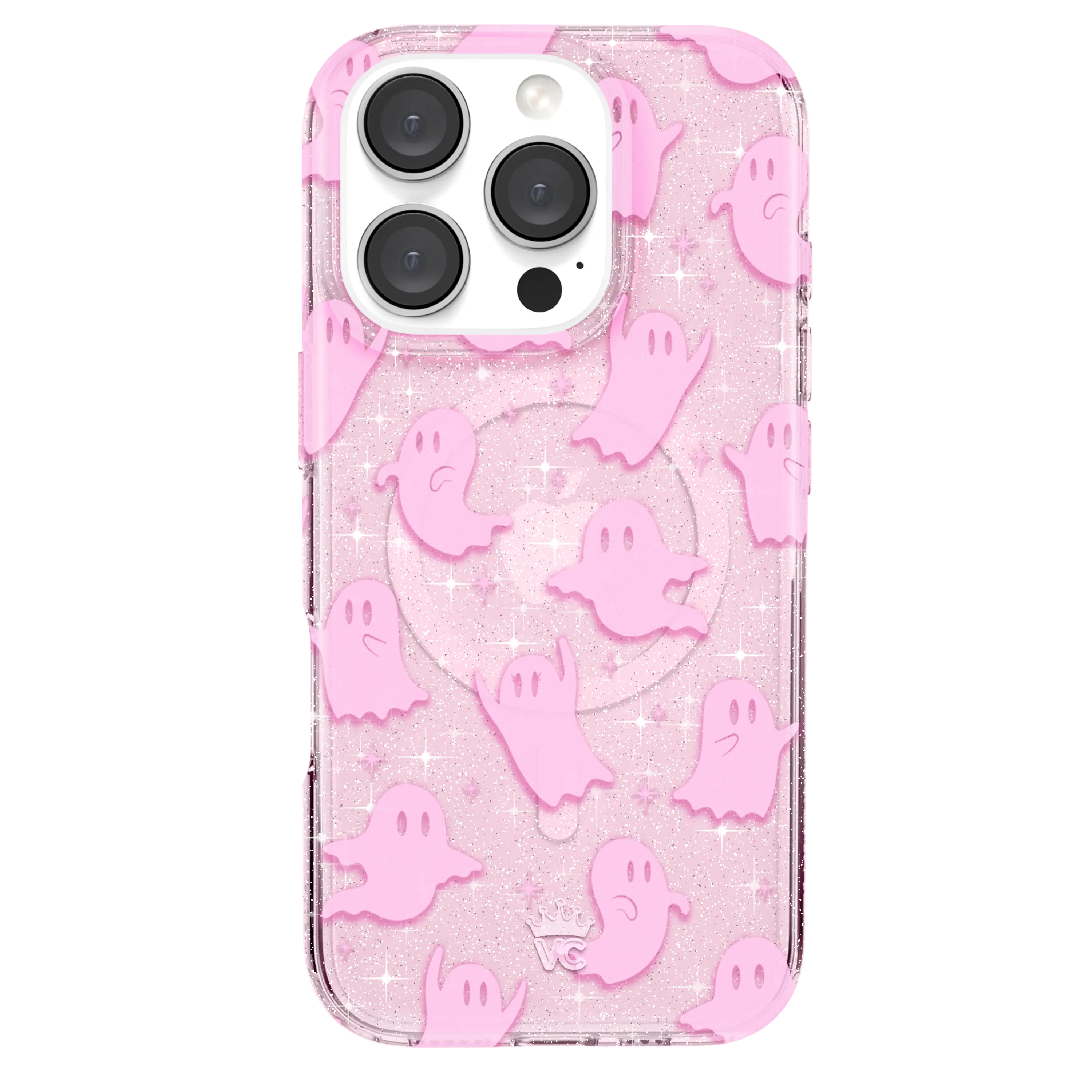 Ghosted Pink Glitter iPhone Case