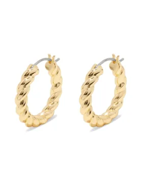 Gorjana Women's 18k Gold Plated Croissant Hoop Earrings Stainless Steel Post